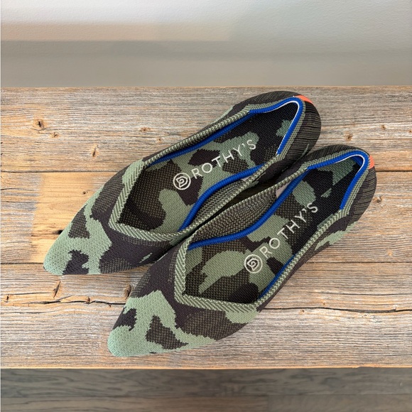 Rothy's The Point Camouflage Slip On Flats 7.5 - Picture 2 of 9